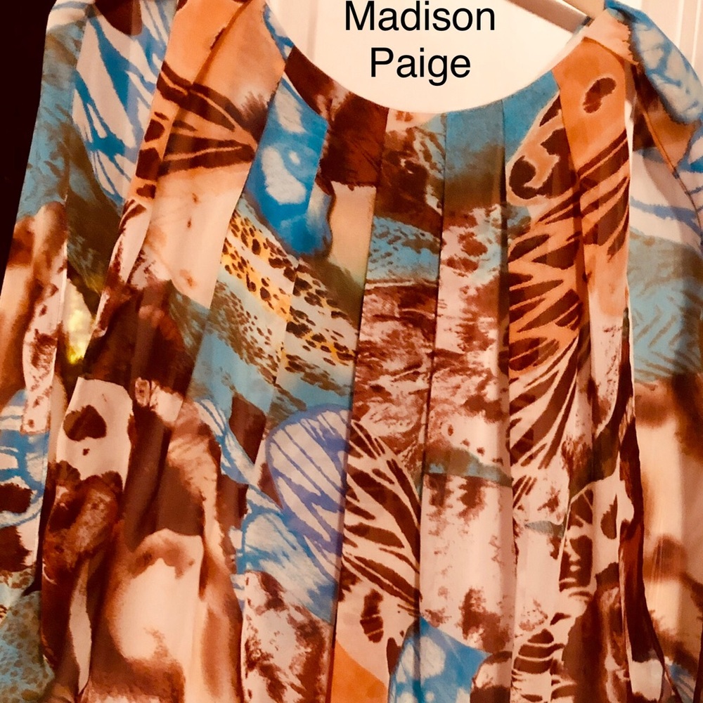 🔥Vintage Madison Paige Pleated Top Sz L